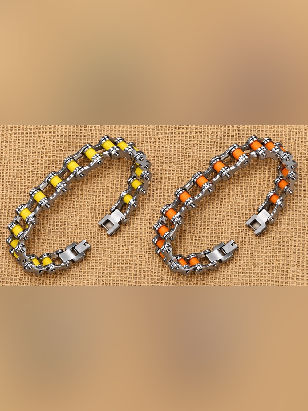 Unisex Stainless Steel Bicycle Chain Link Bracelet